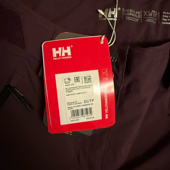 Helly Hansen Legendary Insulated Ski Snow Pants - XS in Dark Purple Amethyst. - Picture 5 of 6